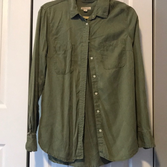 Merona Tops - Merona Dark Green Button Up